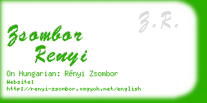 zsombor renyi business card